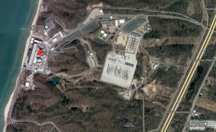 Donald C. Cook Nuclear Plant - 2022 Aerial (newer photo)